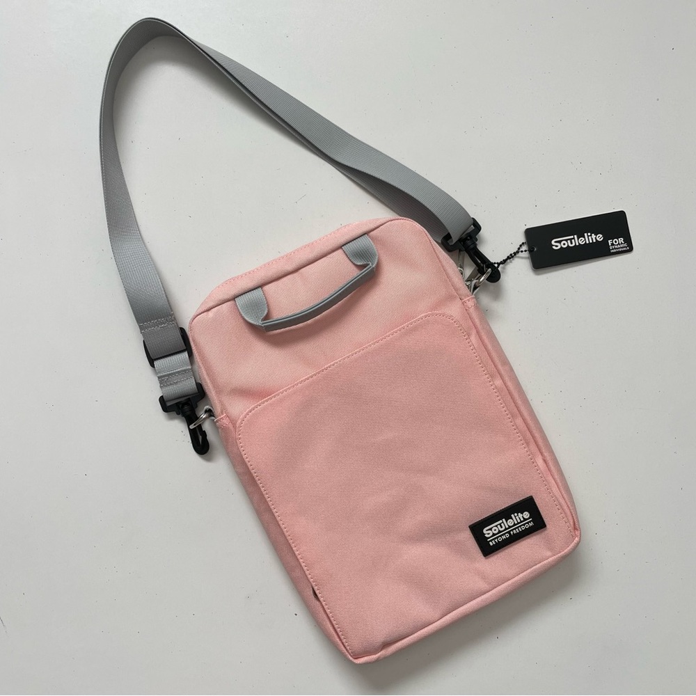 Soulelite Bag Crossbody Labtop Tablet Organization Lightweight Travel Pink